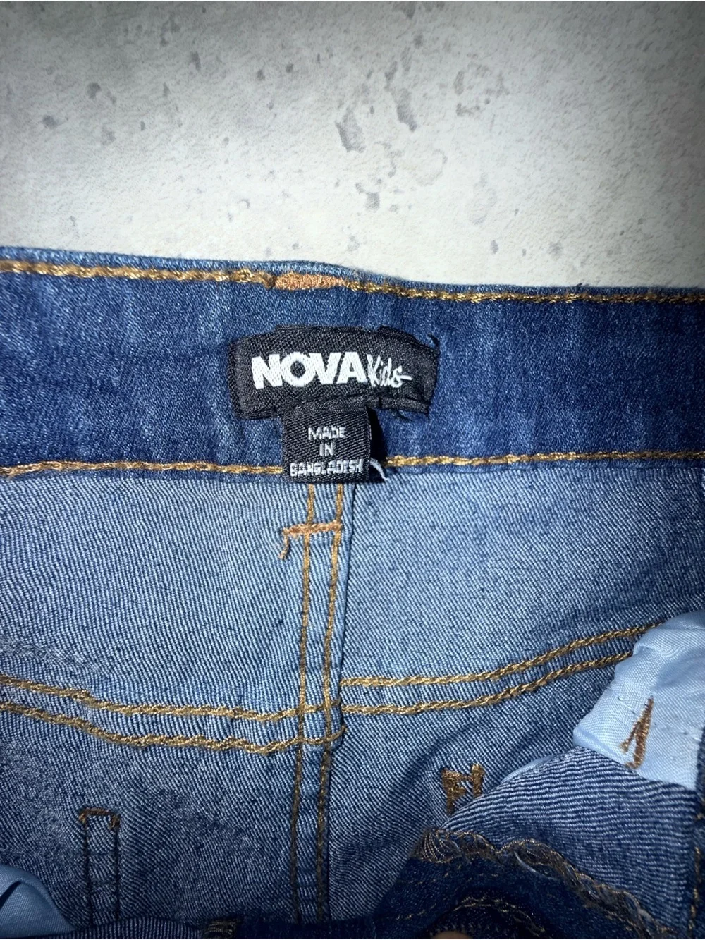 GAP Old Navy Kids Barrel, Straight, Wide-Leg Jeans in Dark Blue and Khaki Bundle